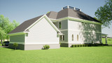 Colonial House Plan - Pennington 24942 - Left Exterior