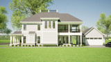Colonial House Plan - Pennington 24942 - Right Exterior