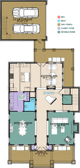 Colonial House Plan - Pennington 24942 - 1st Floor Plan