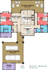 Country House Plan - Landon 59733 - 1st Floor Plan