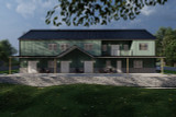 Traditional House Plan - Sage 98496 - Rear Exterior