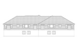 Traditional House Plan - Ubeda Twin Home 54850 - Rear Exterior