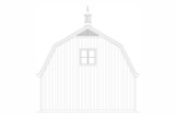Farmhouse House Plan - Cedar Mill Barn 36064 - Rear Exterior