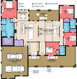 Craftsman House Plan - Horton 87241 - 1st Floor Plan