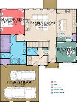 Traditional House Plan - Westley 60561 - 1st Floor Plan