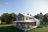 Farmhouse House Plan - Zoe 18467 - Rear Exterior