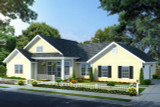 Traditional House Plan - Perkins 52213 - Front Exterior