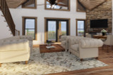 Secondary Image - Mountain Rustic House Plan - River Falls Cabin 87737 - Great Room