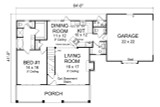 Cottage House Plan - Parkville 88708 - 1st Floor Plan