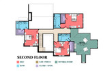 French Country House Plan - Holbrook 99544 - 2nd Floor Plan