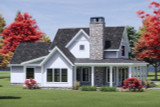 Farmhouse House Plan - 64191 - Left Exterior