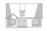 European House Plan - Blue Ridge Cottage 53179 - Rear Exterior