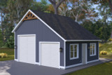 Farmhouse House Plan - Elsey Garage 77410 - Front Exterior