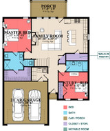 Traditional House Plan - Brittney 82297 - 1st Floor Plan