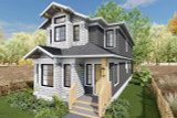Shingle-Style House Plan - Amblepath 41306 - Front Exterior