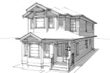 Shingle-Style House Plan - Amblepath 41306 - Front Exterior