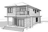 Shingle-Style House Plan - Amblepath 41306 - Rear Exterior