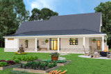 Farmhouse House Plan - Blueberry Ranch 88722 - Rear Exterior