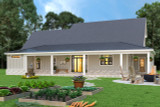 Farmhouse House Plan - Blueberry Ranch 88722 - Rear Exterior