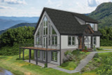 Mountain Rustic House Plan - Pine Haven Lakeshore 2 10889 - Front Exterior
