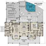 Farmhouse House Plan - Silverbell Ranch 18633 - 1st Floor Plan