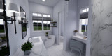Farmhouse House Plan - Silverbell Ranch 18633 - Master Bathroom