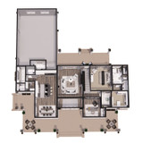 Farmhouse House Plan - Misty Falls 60386 - 1st Floor Plan Dollhouse - 