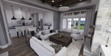 Farmhouse House Plan - Misty Falls 60386 - Great Room