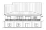 Farmhouse House Plan - White Lily 55602 - Rear Exterior