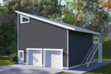 Modern House Plan - Johnstone Garage 95640 - Front Exterior