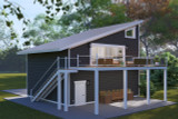 Modern House Plan - Johnstone Garage 95640 - Rear Exterior