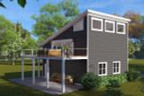 Modern House Plan - Johnstone Garage 95640 - Rear Exterior