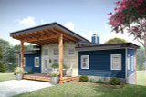 Mountain Rustic House Plan - Sugar Ranch Lookout 79669 - Front Exterior