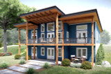 Mountain Rustic House Plan - Sugar Ranch Lookout 79669 - Rear Exterior