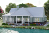 Ranch House Plan - Lake Pointe 73563 - Rear Exterior
