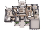 Country House Plan - St. Martin - 47749 - 1st Floor Plan Dollhouse - 