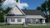 Farmhouse House Plan - Ruth Ann 51898 - Rear Exterior