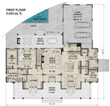 Farmhouse House Plan - Ruth Ann 51898 - 1st Floor Plan