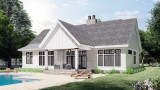 Farmhouse House Plan - Shadow Brook 99907 - Rear Exterior