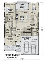 Farmhouse House Plan - Belmont 62778 - 1st Floor Plan