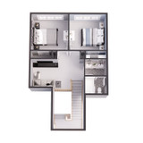 Farmhouse House Plan - Royal Oaks 74988 - 2nd Floor Plan Dollhouse - 