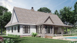 Farmhouse House Plan - St Croix 55102 - Rear Exterior