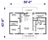 Farmhouse House Plan - 34862 - 1st Floor Plan