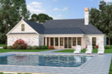 European House Plan - Rosemary Park 64678 - Rear Exterior
