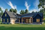 Farmhouse House Plan - Pinecrest 78555 - Rear Exterior