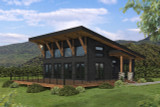Mountain Rustic House Plan - Mt. LeConte Overlook 96111 - Front Exterior