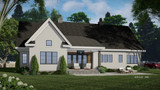 Farmhouse House Plan - Lafayette 24843 - Rear Exterior
