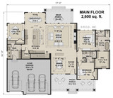 Traditional House Plan - River View 50943 - 1st Floor Plan