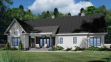 Farmhouse House Plan - Elm Meadows 95884 - Rear Exterior