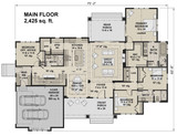 Farmhouse House Plan - Elm Meadows 95884 - 1st Floor Plan
